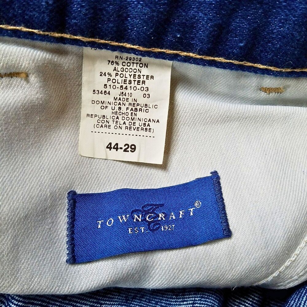 Vintage Towncraft Jeans Men's 44x29 Blue Denim - Picture 4 of 4